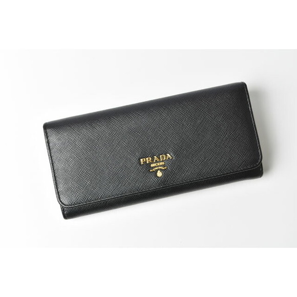 Prada Saffiano Case Nero Long Pass Wallet - Picture 1 of 15